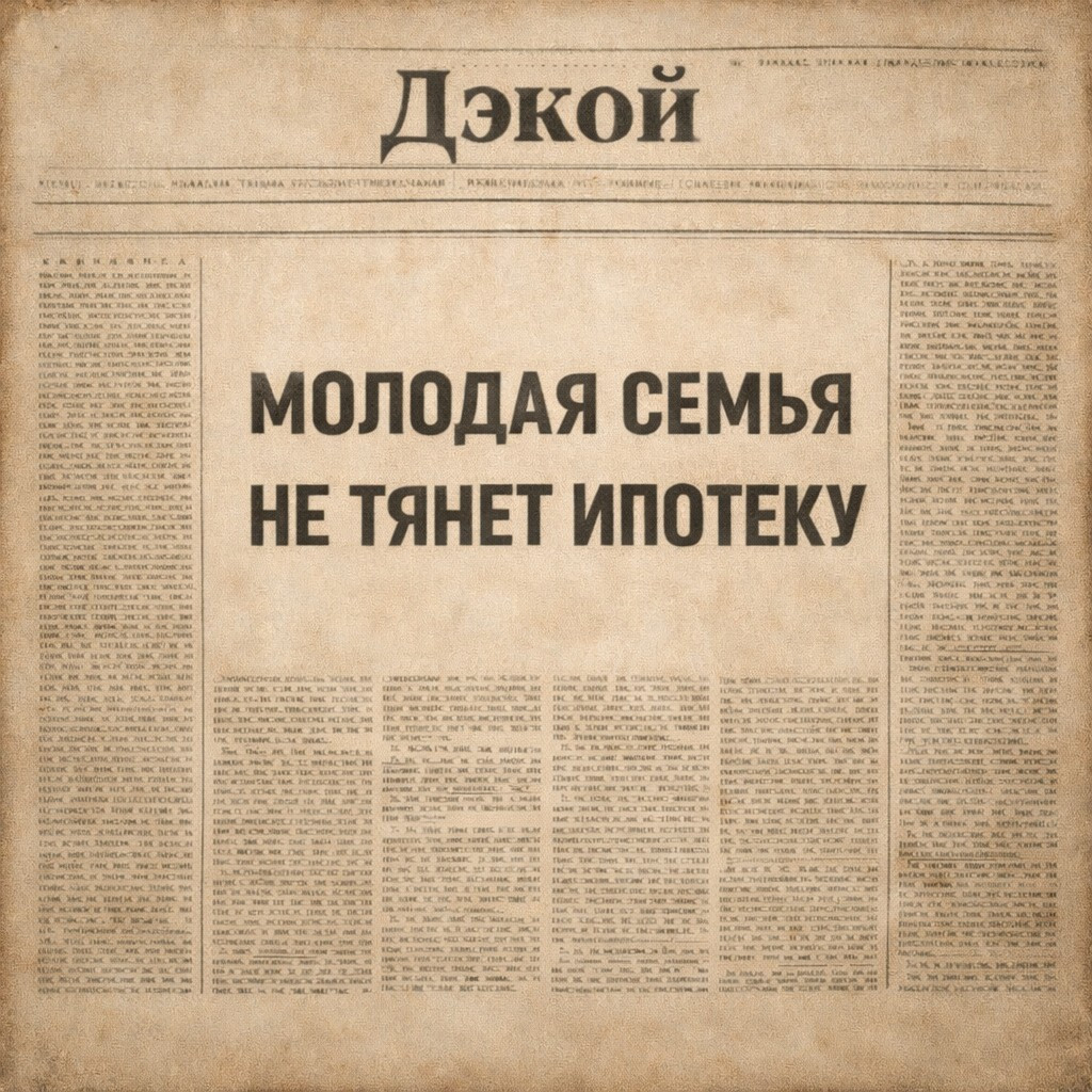 Дэкой - Молодая семья не тянет ипотеку